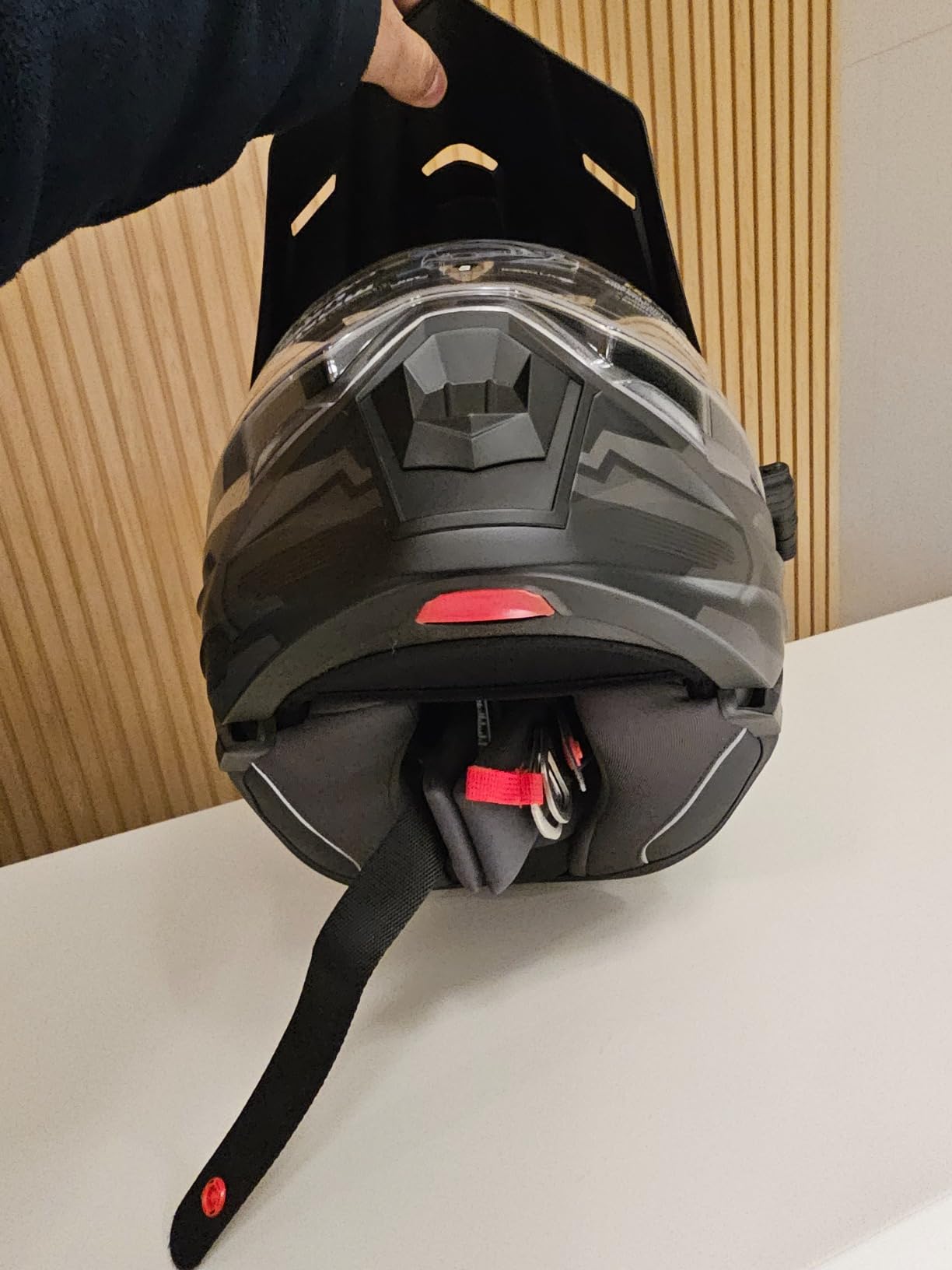 ScorpionEXO AT950 Cold Weather Adventure Snowmobile Modular Helmet Electric Shield with Breath Box DOT Approved Outrigger (Matte Grey - Small) customer photo 1
