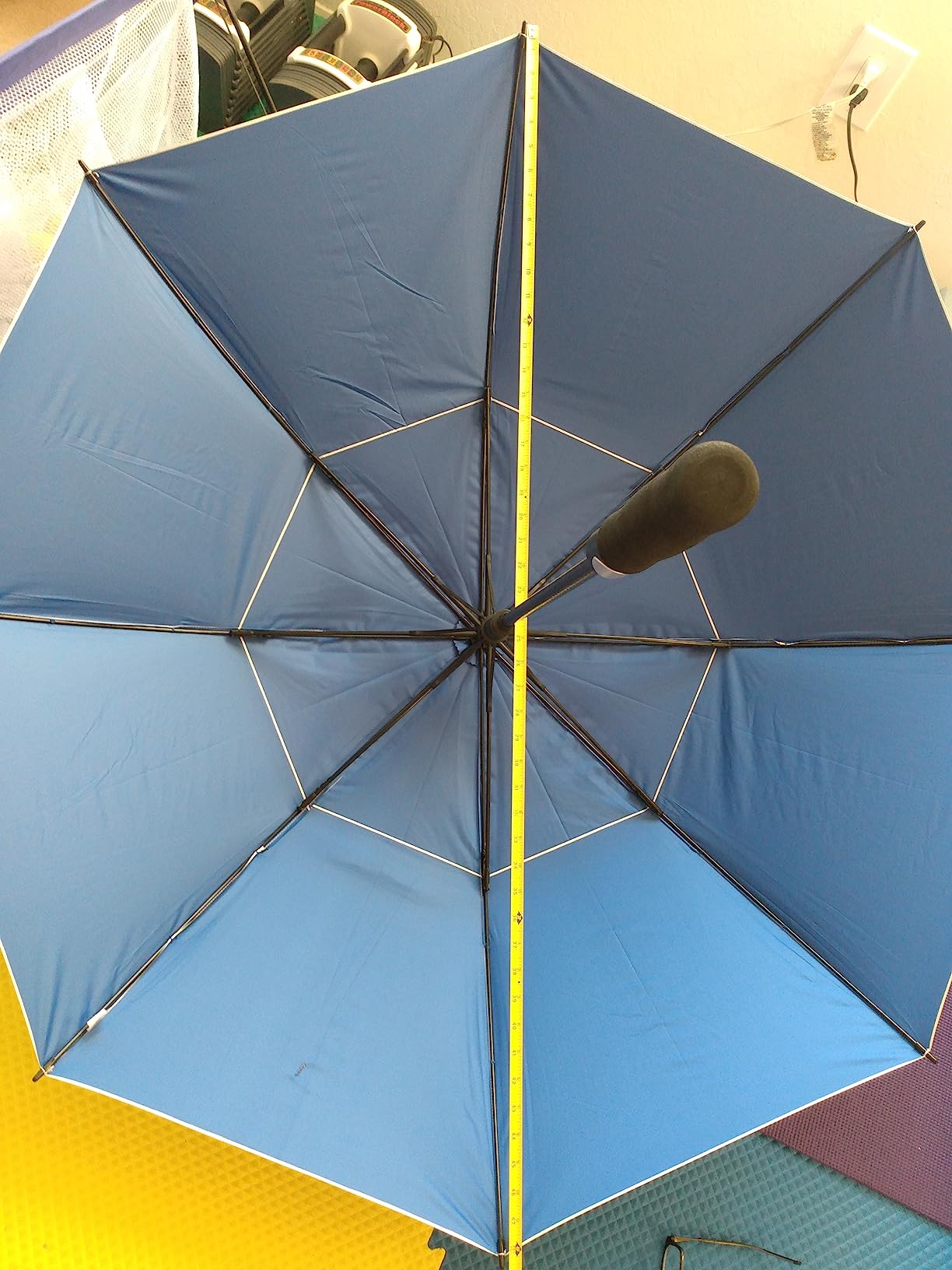 Prospo 68inch Golf Umbrella UV Protection Extra Large Oversized Heavy Duty Auto Open Double Canopy Vented Sun Rain Umbrella Windproof Blue customer photo 1