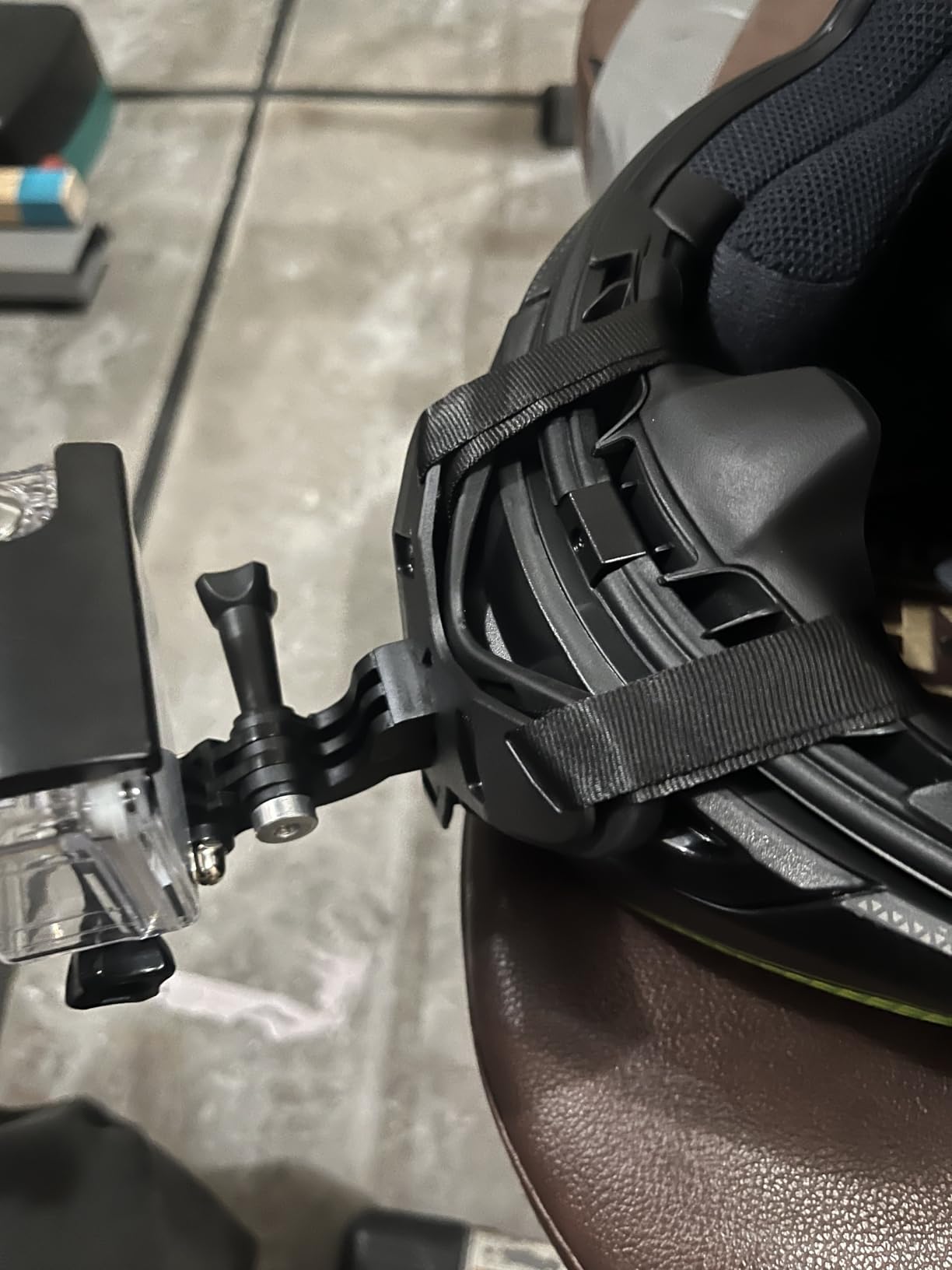 Motorcycle Helmet Chin Strap Mount Compatible with GoPro Hero 13, 12, 11, 10, 9, 8, 7, (2018), 6, Hero Black, DJI Osmo Action 5 pro/4/3/2,Insta360 ONER AKASO Campark YI and More(Black) customer photo 1