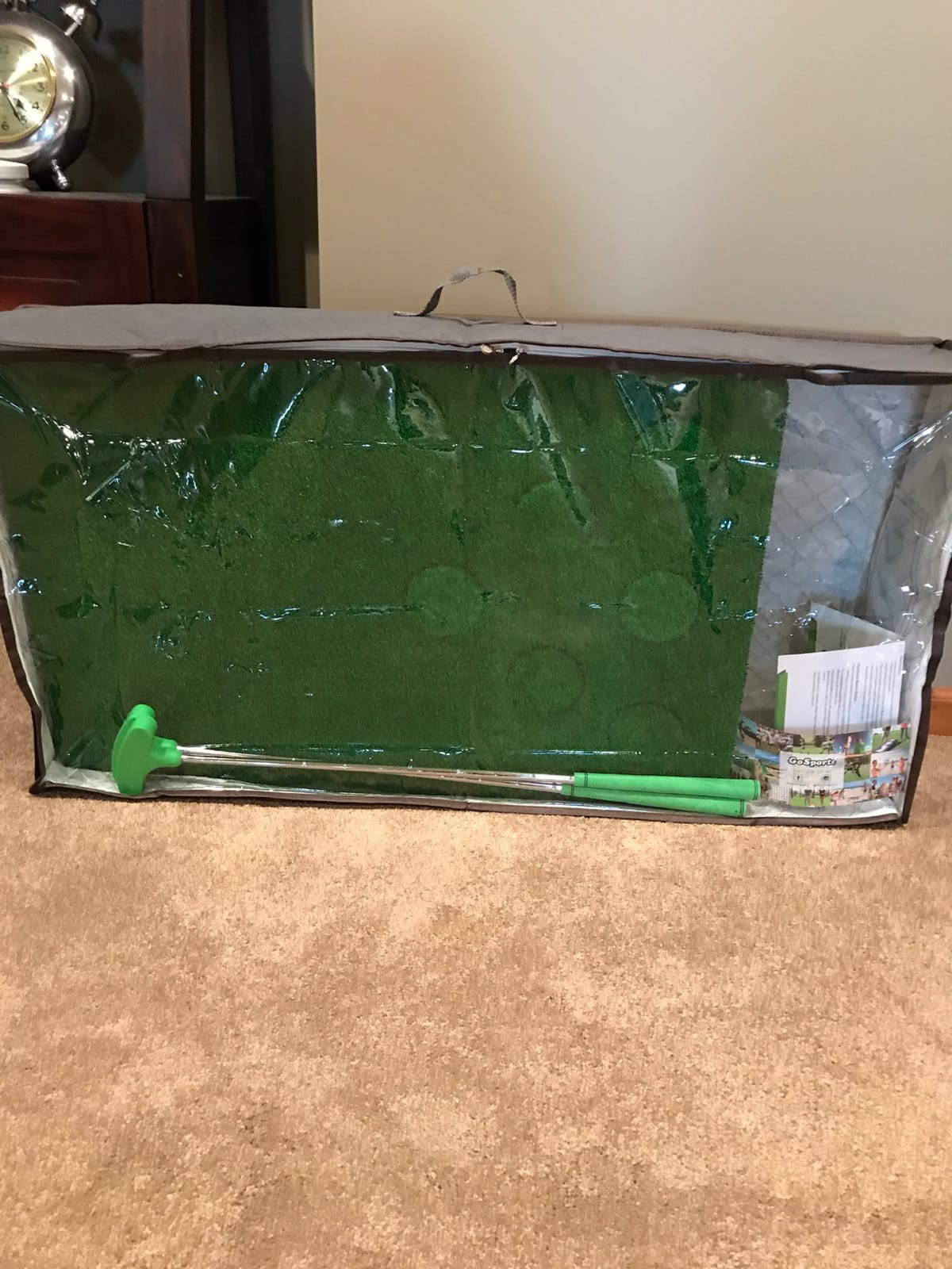 GoSports BattlePutt Golf Putting Game Set - 11 ft Backyard Putting Green Pong Style Golf Mat with 2 Putters, 2 Balls and 12 Hole Covers - Great Golfer Gift customer photo 2