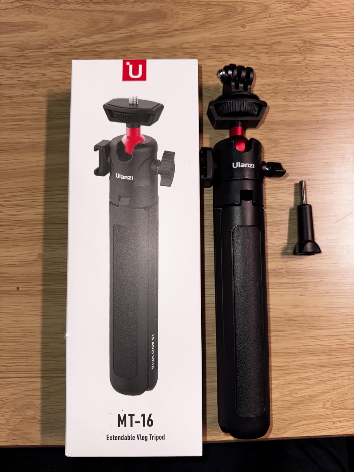ULANZI MT-16 Extendable Mini Camera Tripod, 4 Levels Adjustment 360° Ball Head Cold Shoe Lightweight Portable Vlog Travel Selfie Stick Handle Grip Desktop Webcam Tripod for DSLR Action Camera customer photo 2