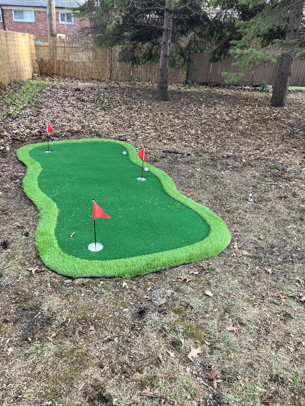 Chriiena Golf Putting Green,Large Practice Putting Mat for Indoor Outdoor customer photo 2