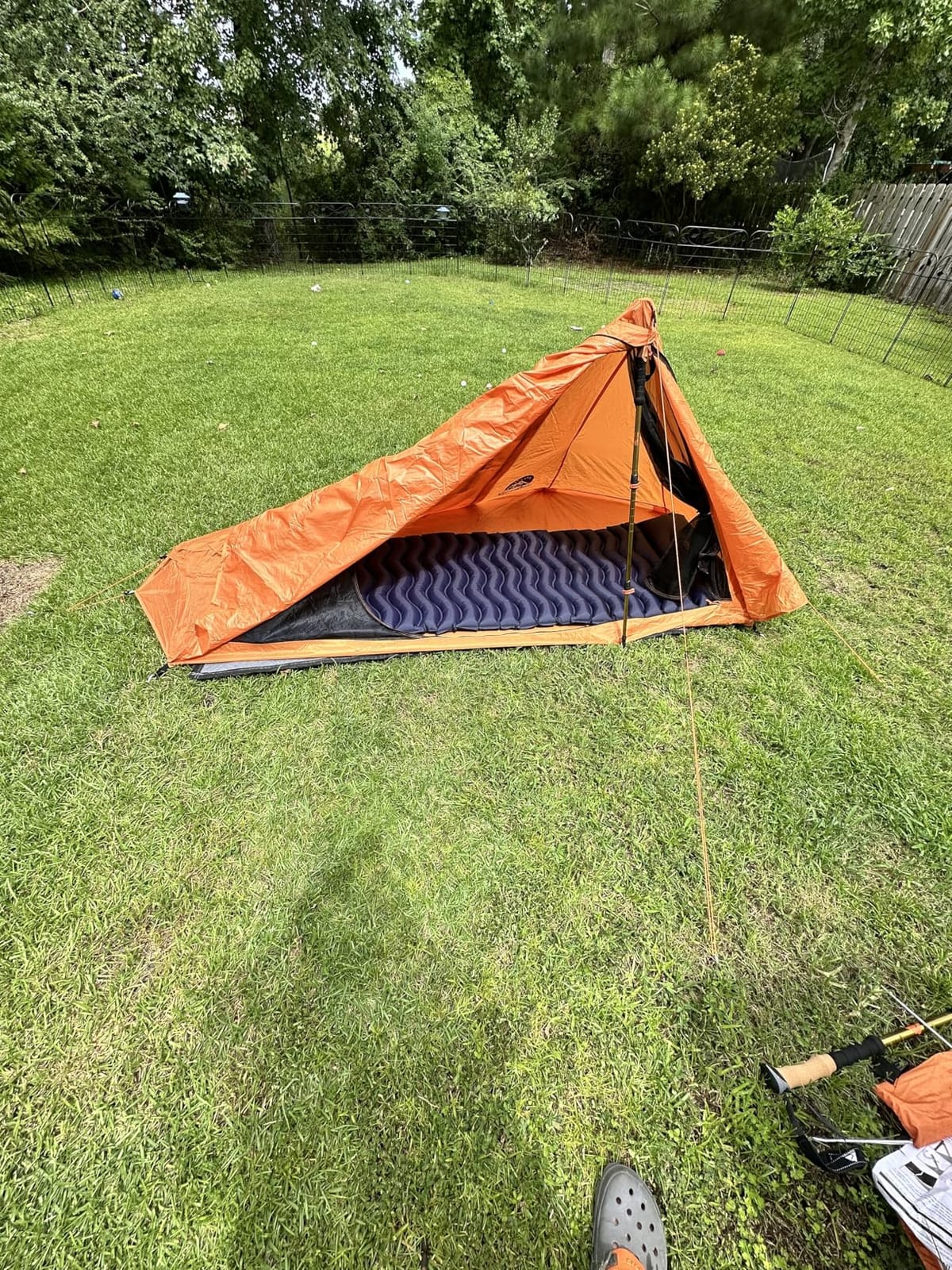 1 Person Trekking Pole Tent, Ultralight Backpacking Hiking Tent (NO Poles) customer photo 1