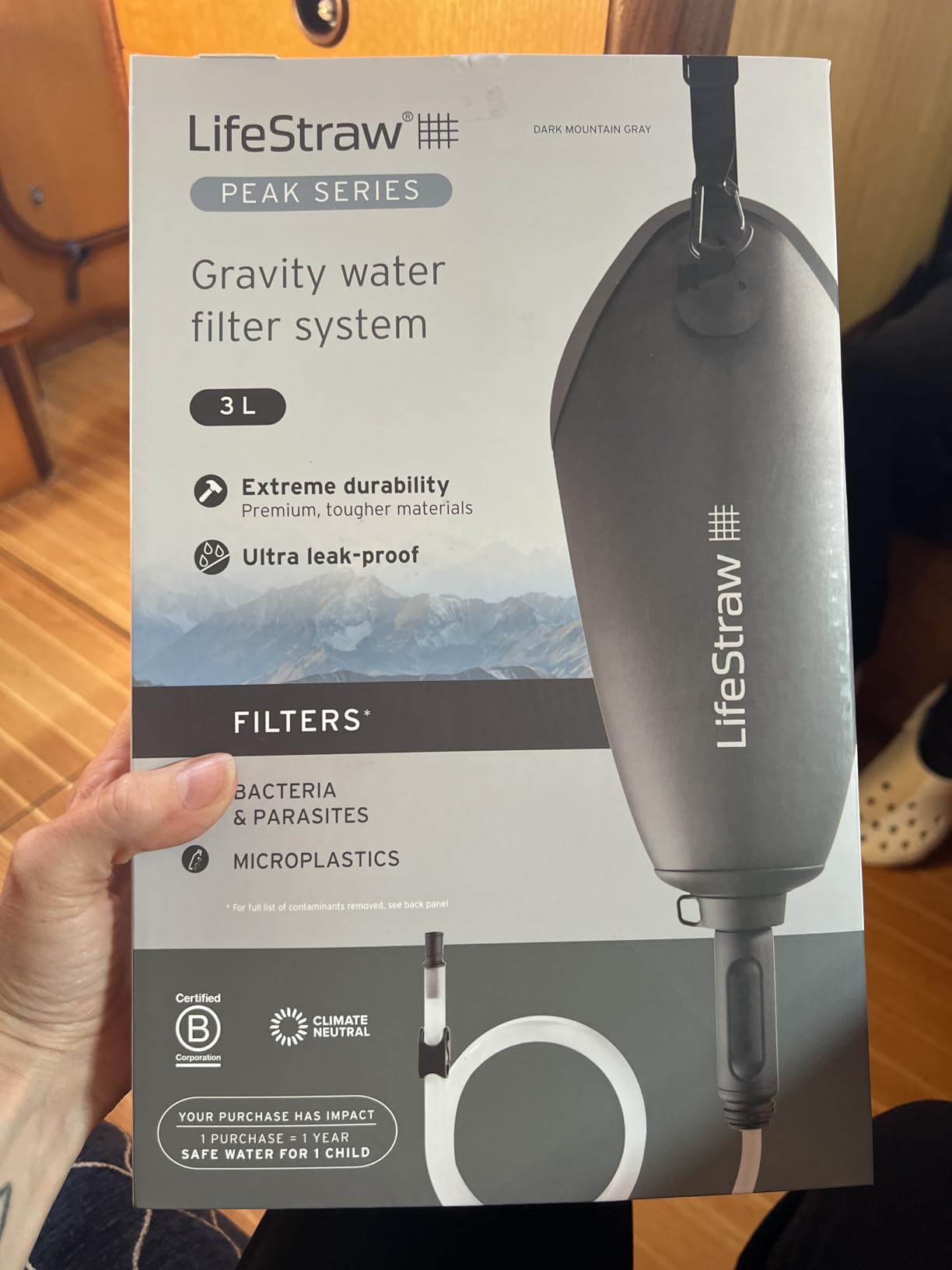 LifeStraw Peak Compact Gravity Water Filter, 3 L, Mountain Blue customer photo 2