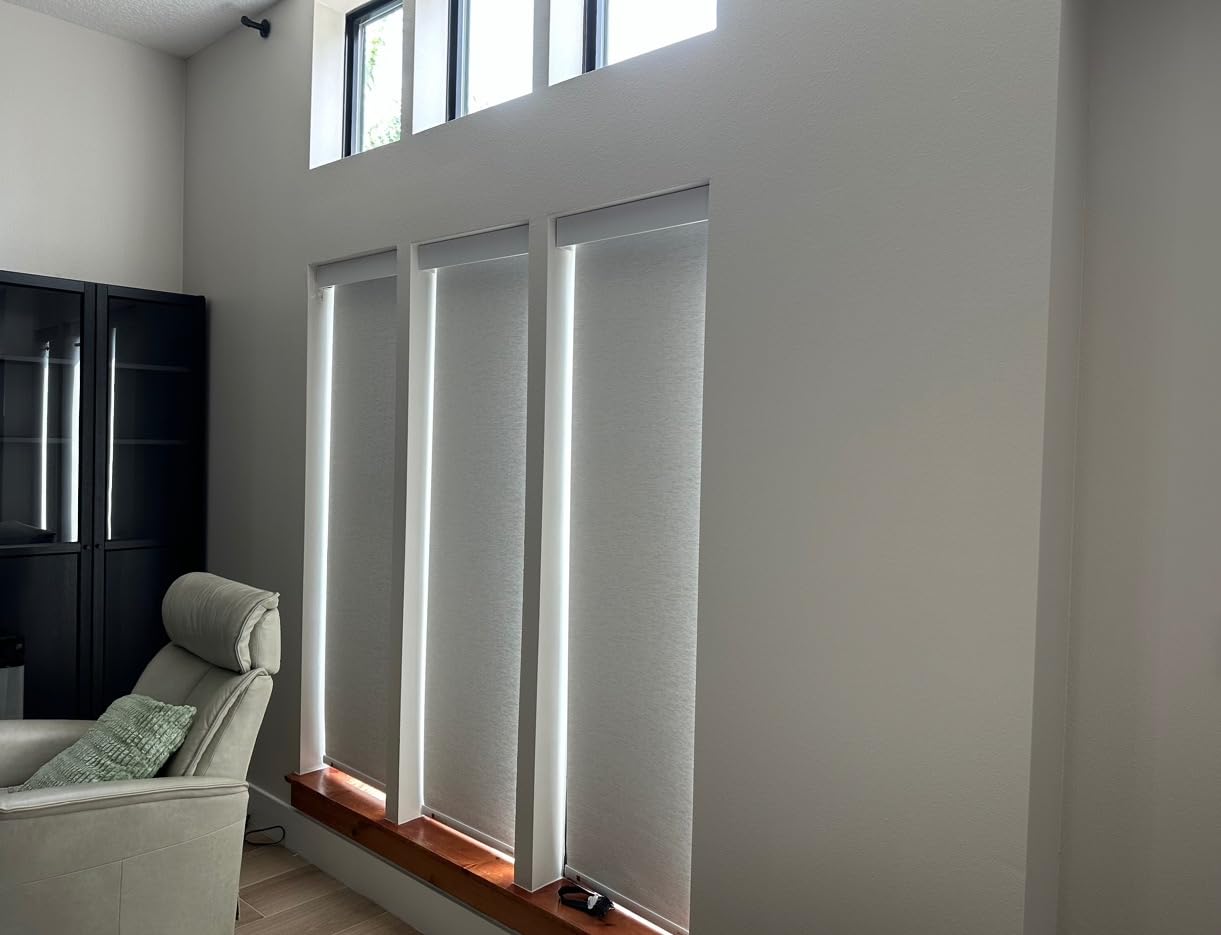 ZSTARR Motorized Blinds with Remote Blackout Smart Roller Blind Custom Size customer photo 1