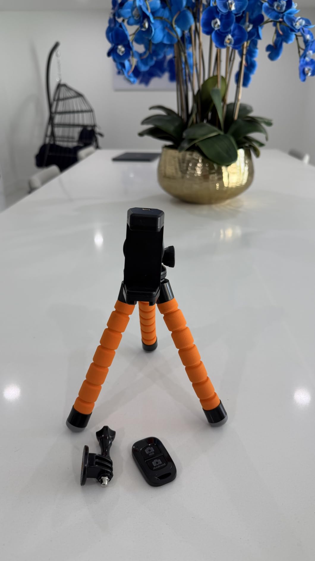 Aureday Phone Tripod, Flexible Tripod for iPhone and Android Cell Phone, Come with Wireless Remote and Clip for Video Recording/Vlogging/Selfie customer photo 1