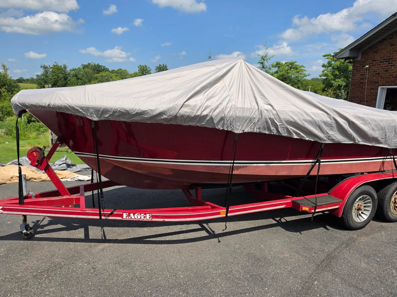 Waterproof 17-19FT Boat Cover, 1200D Heavy Duty Trailerable Cover customer photo 2