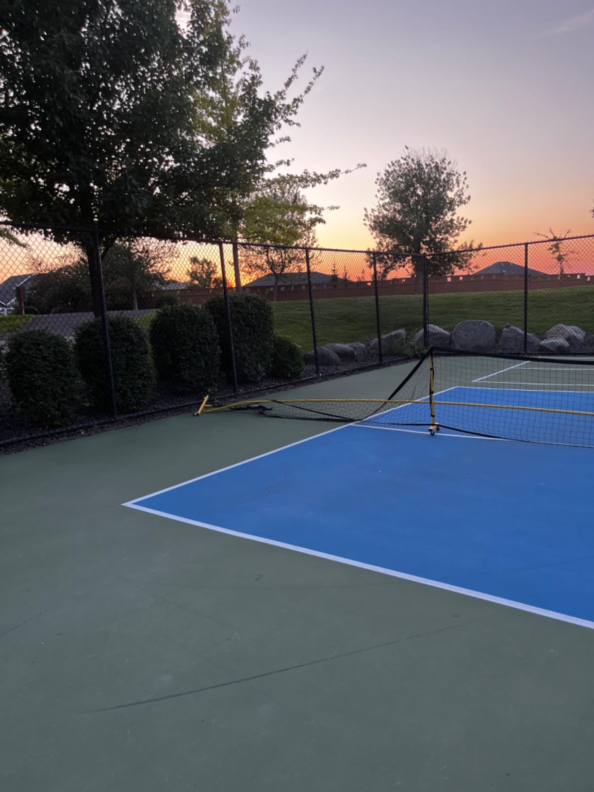 Fostoy Portable Pickleball Net Set with Wheels, 22 FT & Half Court 11 FT customer photo 2