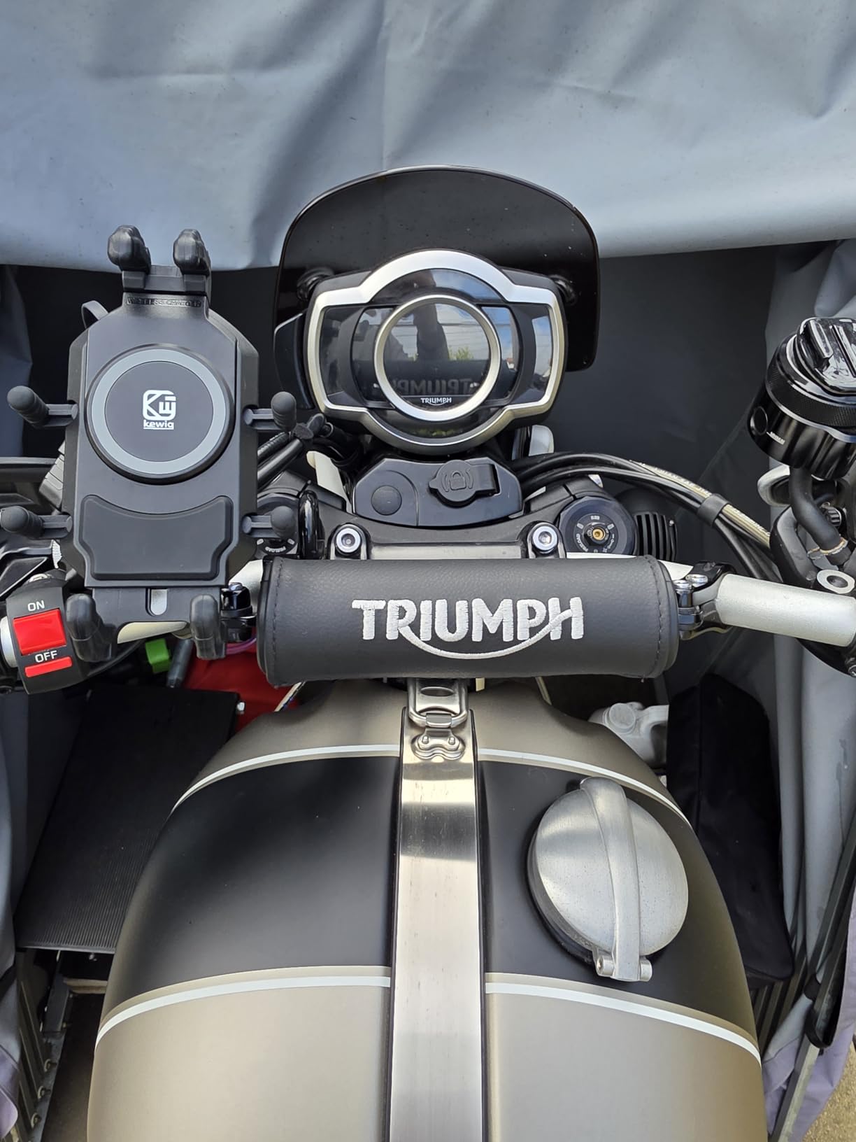 BRCOVAN Motorcycle Phone Mount with Qi Wireless & USB-C Charger customer photo 1