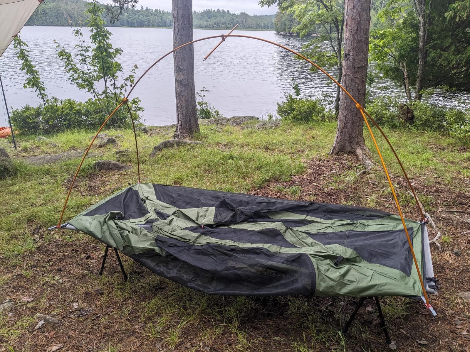 4-in-1 Camping Cot Tent, Foldable Elevated Tent Set for 1 Person to Use, Elevated Camping Bed Tent for Outdoor Hiking, Camping customer photo 2
