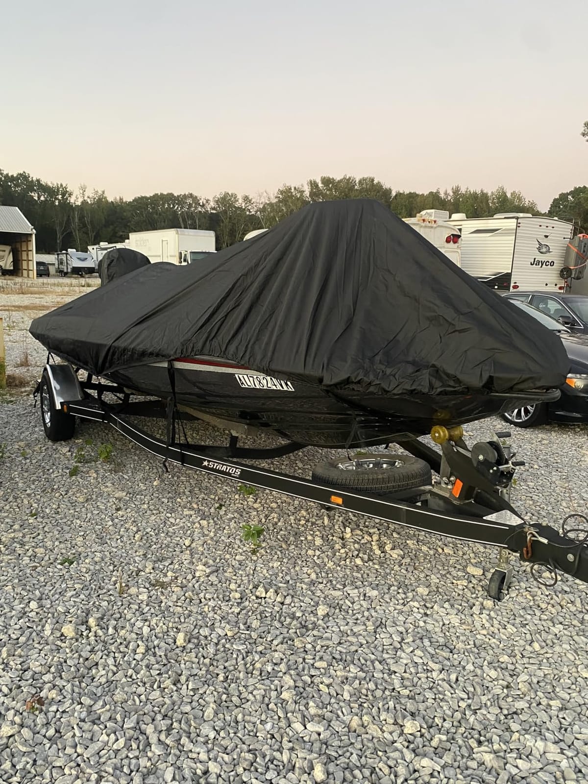 20-22FT Bass Boat Cover with Motor Cover, 1200D PU Waterproof Trailerable customer photo 1