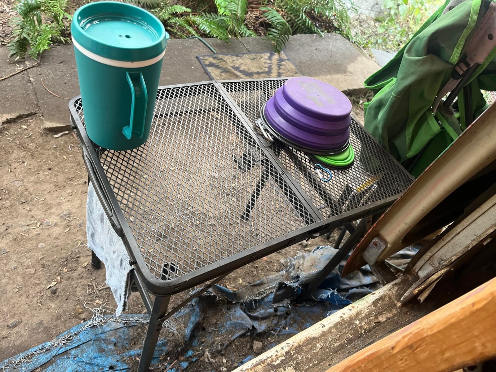 GREGIN Folding Camping Grill Table, Outdoor Metal Table. Foldable, Portable customer photo 2