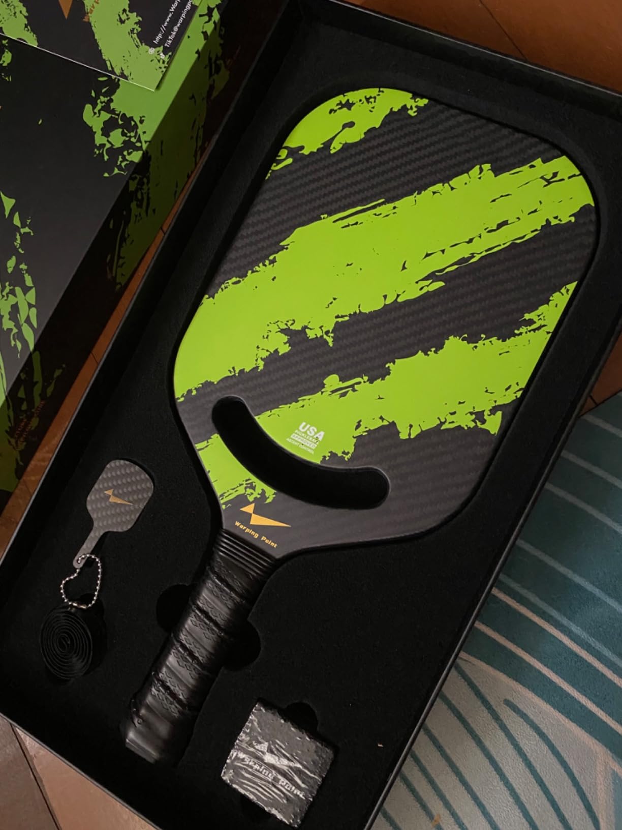 Warping Point Ascent Pickleball Paddles| Carbon Fiber Pickleball Racket with Aero Throat | Textured Grit Surface | Hexa Polymer Core | Designed for Swing Speed and Maneuverability customer photo 1