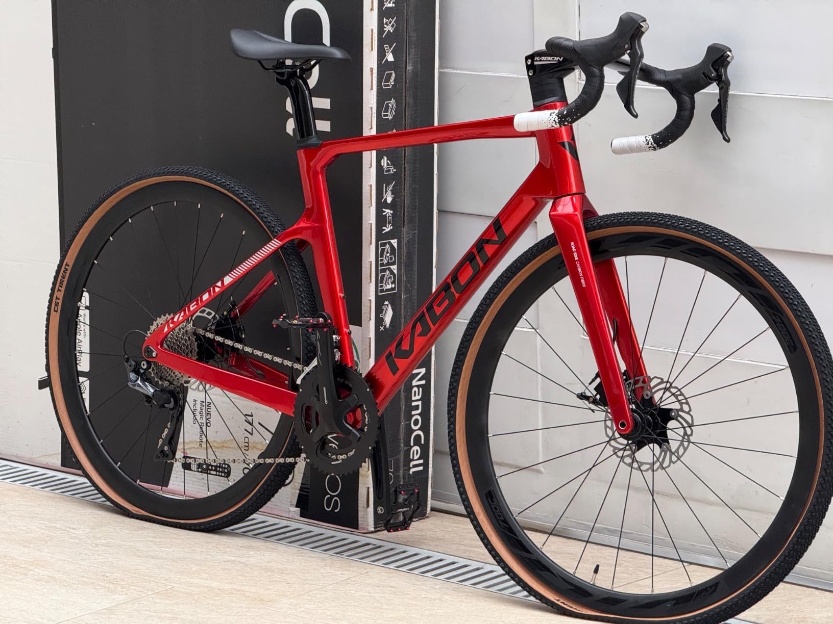 KABON Carbon Gravel Road Bike, T800 Carbon Fiber Frame Racing Bicycle with R8000 22 Speed Disc Brake 700cX40c Tires Bike for Adult customer photo 1
