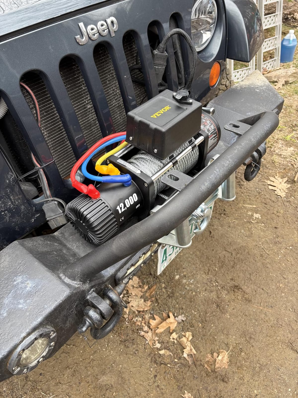 VEVOR Electric Winch, 4000 lb Line Pull Capacity, 12V DC ATV/UTV Winch with Φ3/16 in x 39 ft 7 Strands Steel Cable Roller Fairlead Wireless & Wired Remote Control, IP55 Waterproof for Towing UTV ATV customer photo 2