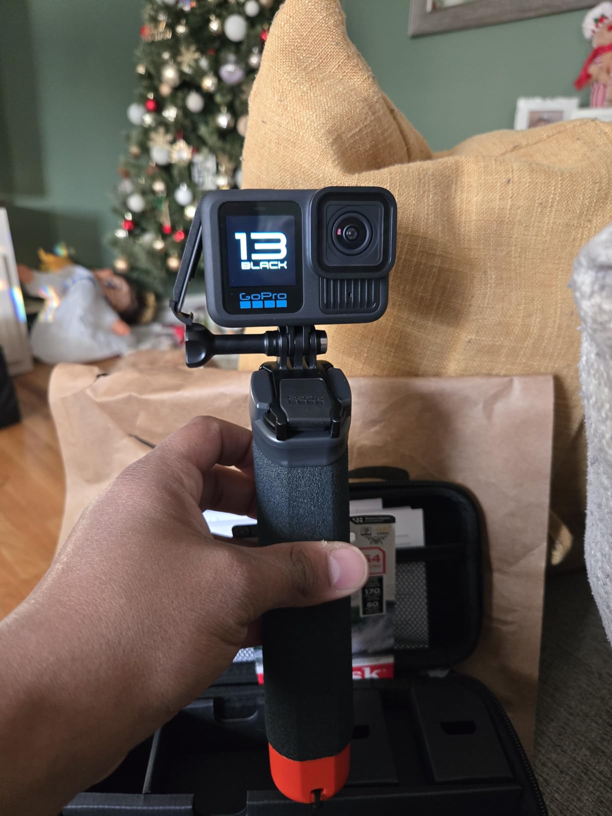 GoPro HERO13 Black Accessory Bundle - Includes The Handler, 2 Enduro Batteries, 2 Curved Adhesive Mounts, 64GB SanDisk MicroSD Card, and Carrying Case customer photo 2