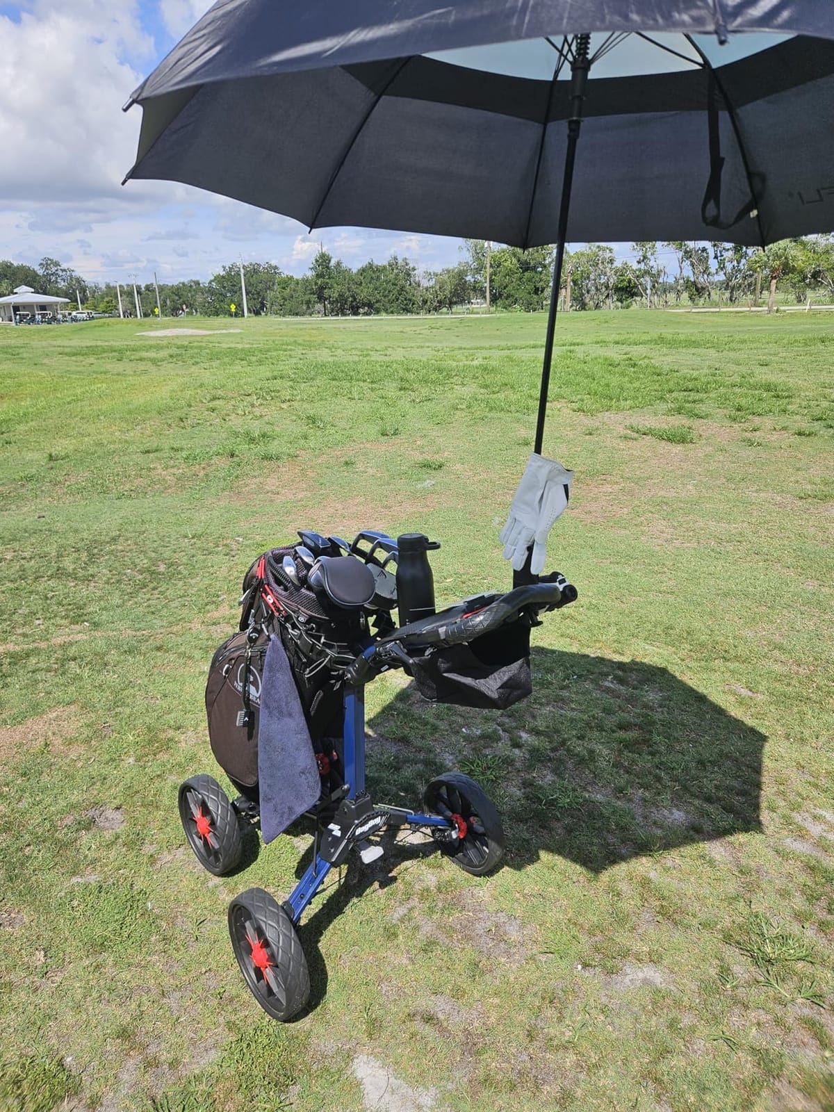 Bag Boy Quad Pro Push Cart, Navy/Red customer photo 2