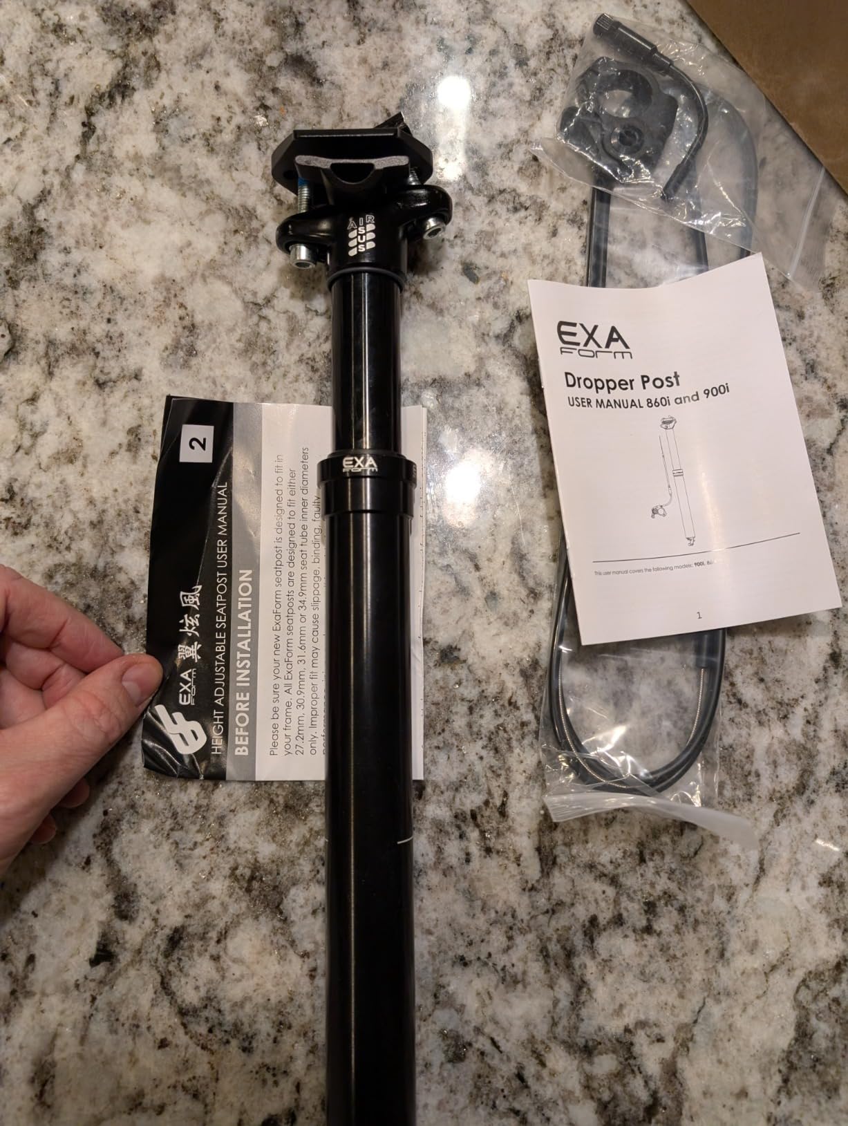 EXA Form 860i Dropper Suspension Seatpost 30.9/31.6mm, 100/125/150mm Travel customer photo 1