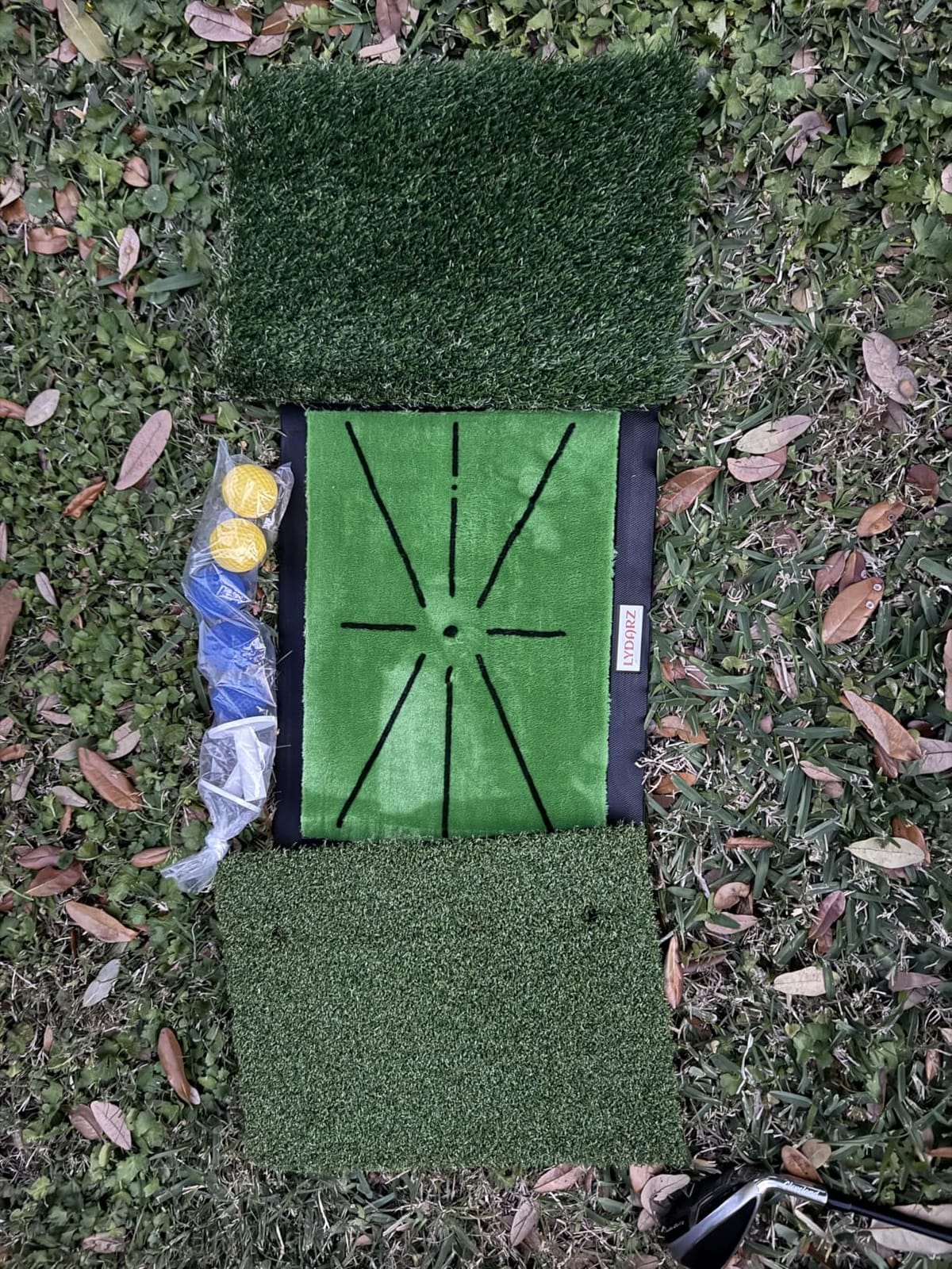 Golf Hitting Mats Training Equipment, Golf Practice Mat with Instant Swing Path Feedback, 3 Replaceable Golf Training Mats with No-Slip Heavy Duty Rubber Base customer photo 1
