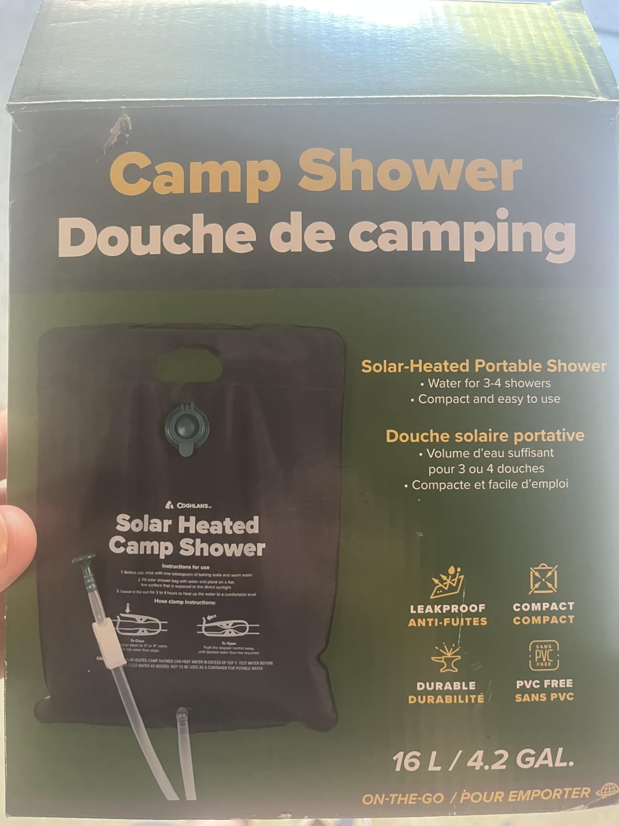 2 Pack Solar Shower Bag for Camp, 5 Gallons/20L Portable Camping Shower Bag with Removable Hose and On-Off Switchable Shower Head for Camping Beach Swimming Outdoor Traveling customer photo 2