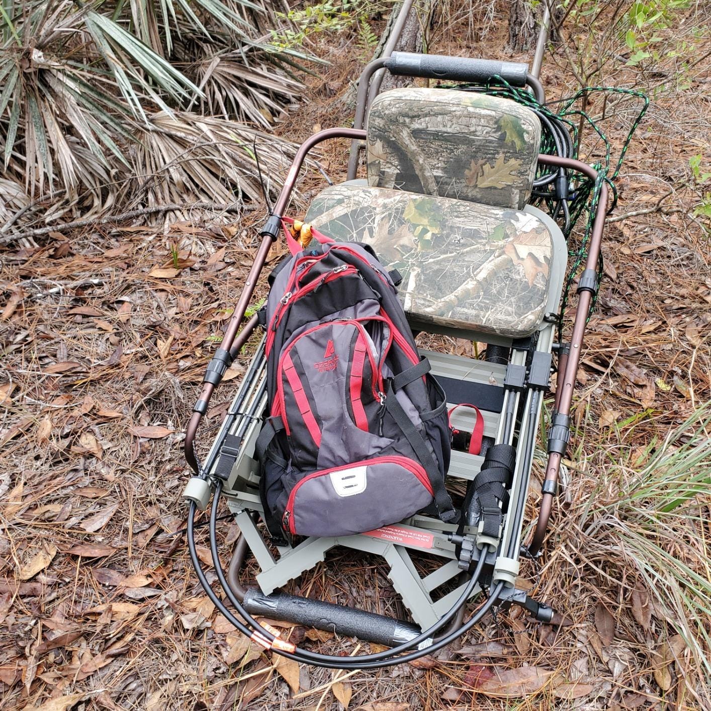 Goplus Folding Deer Cart, 550 LBS Adjustable Game Cart with 20 Inch Big Wheels, Heavy Duty Cargo Carrier, 2-in-1 Deer Hauler for Luggage, Firewood, Animal customer photo 1