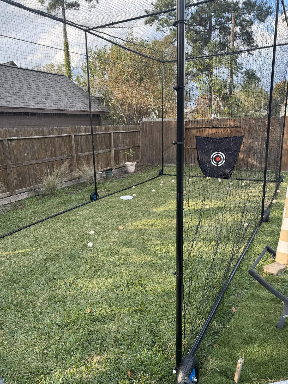 MR 24ft Mobile Baseball Batting Cage with Wheels, Portable Hitting Cage customer photo 2