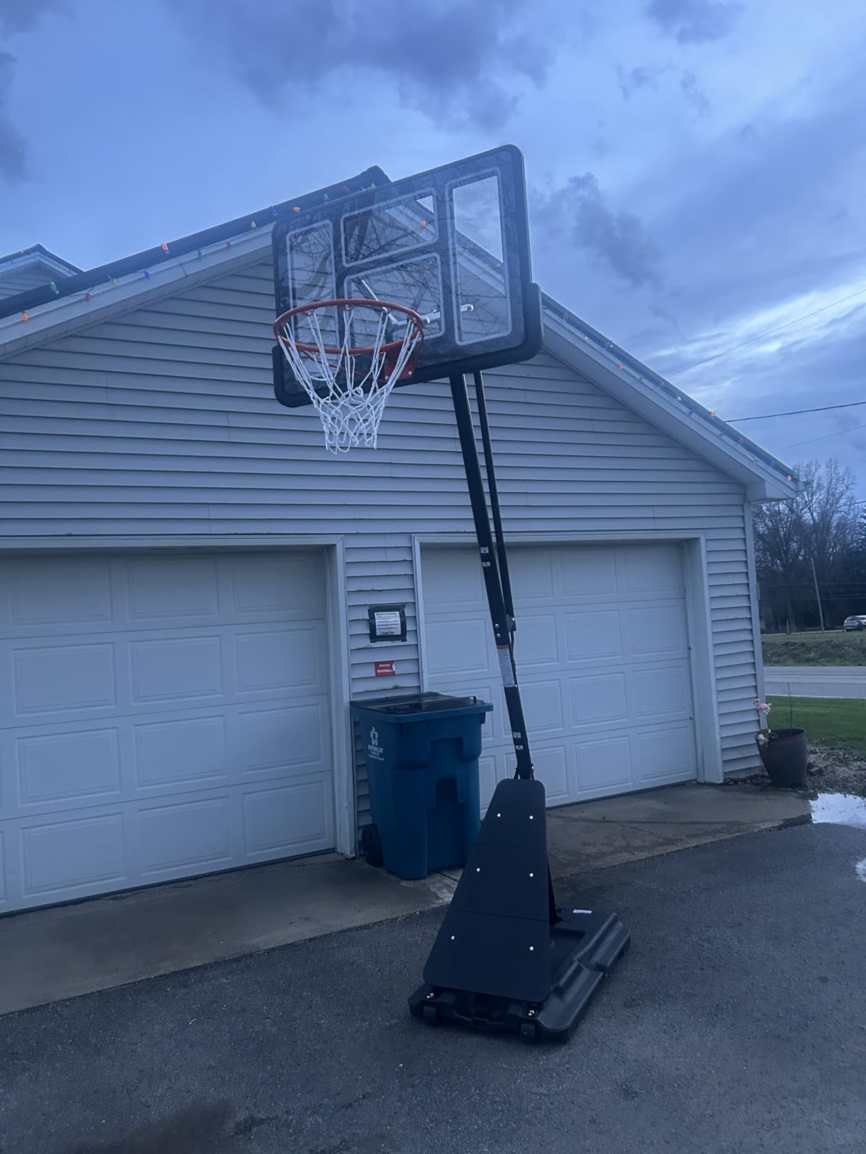 Basketball Hoop 40/44/48 Inch Impact Backboard 5.3-10FT Height Adjustable customer photo 2