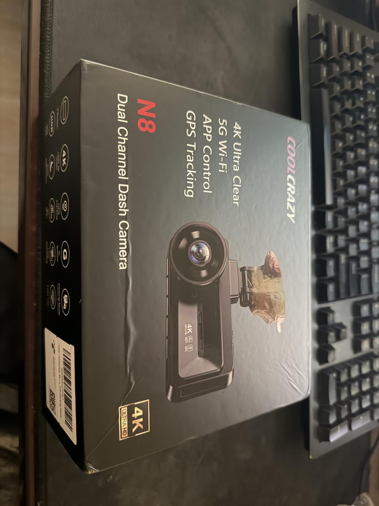 Coolcrazy 4K Dash Cam Front and Rear, STARVIS Sensor, Free 128GB Card Included, 5GHz WiFi-up to 20MB/s, Dual Dash Camera for Cars, Built-in GPS, G-Sensor, WDR/HDR Super Night Vision, 24H Parking Mode customer photo 2