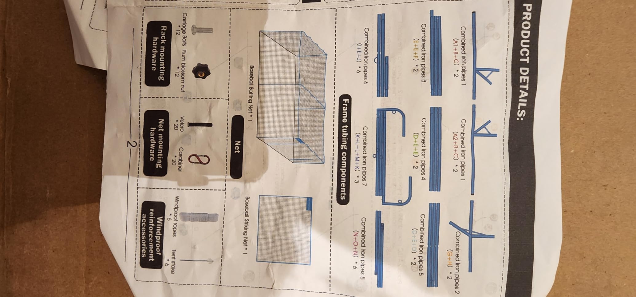 Batting Cage Net with Metal Frame, 20x10x8ft Baseball Softball Practice Net customer photo 1