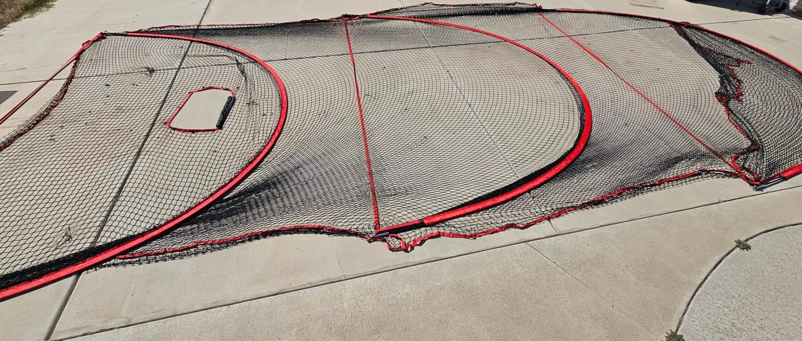 22/30FT x 12FT x 8FT Baseball & Softball Batting Cage – Heavy-Duty 6-Strand Polyethylene Mesh, 1.75