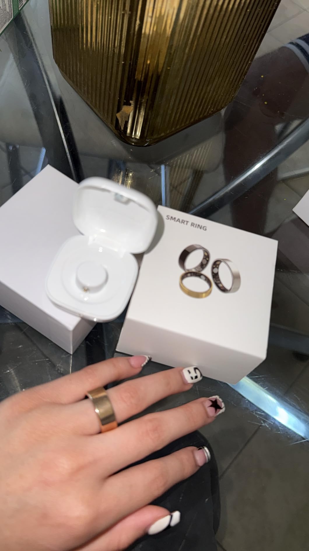 Smart Ring with Sleep Monitoring, Step Counting, Heart Rate, Blood Oxygen for iOS and Android, No Subscription Fee, IP68 Waterproof Health Tracker (Silver, 8) customer photo 2