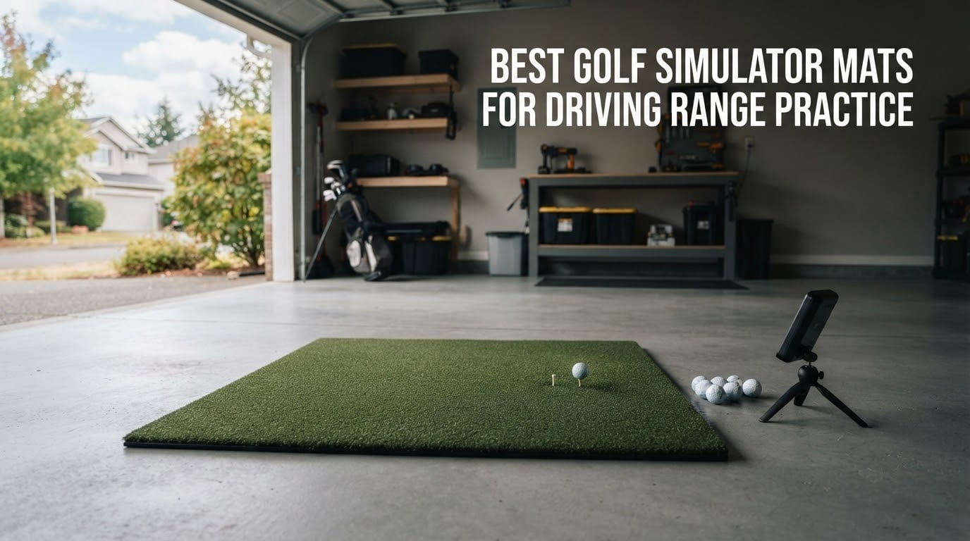 best golf simulator mats for driving range practice